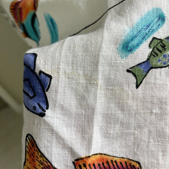 Hot Cotton Marc Ware XL Linen 2 Piece Pajama Sleep Set Short Sleeve Button USA - Picture 10 of 11